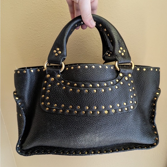 Celine Handbags - Celine Vintage Boogie Bag Black with Studs